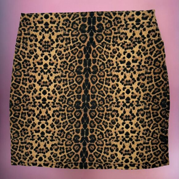 leopard print mini skirt🎀 - Picture 1 of 7